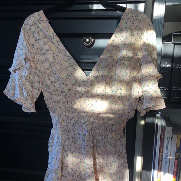 Ditsy Floral Tie Back A-Line Dress - Picture 4 of 4